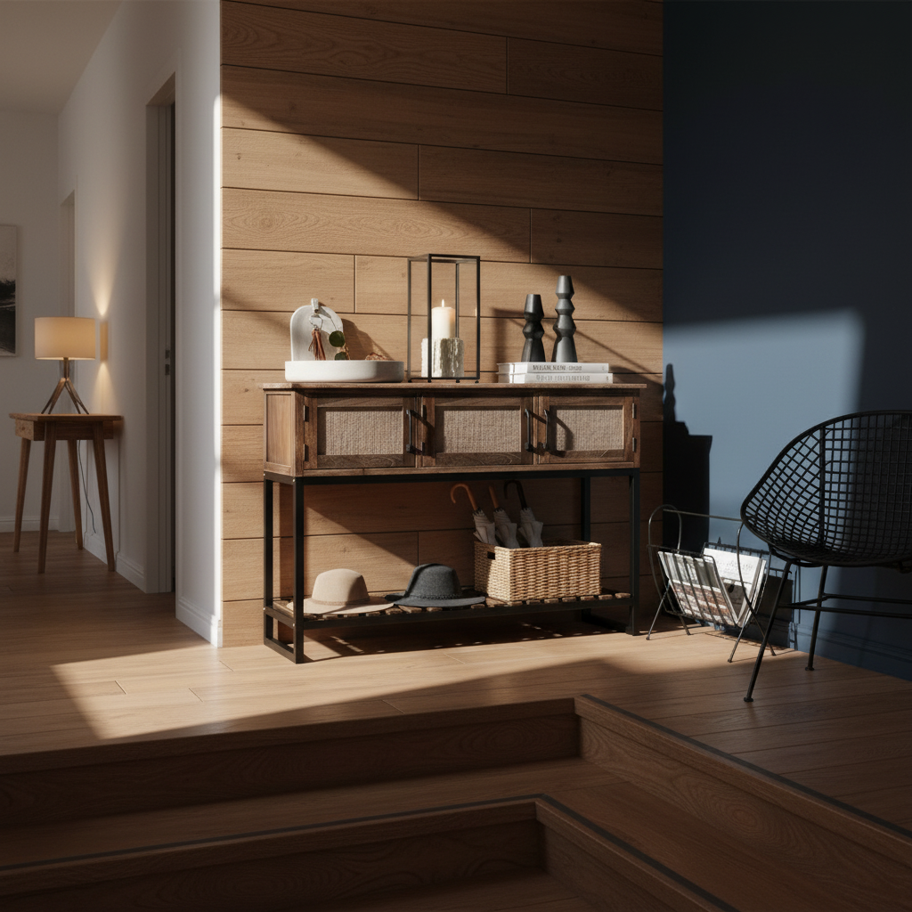 Fabric-Drawer Console
