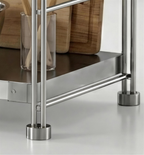 Mirror-Finish Stainless Steel X-Frame Three-Tier Display Stand