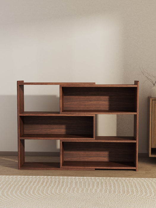 4-Tier Deformable Corner Bookcase for Storage Display