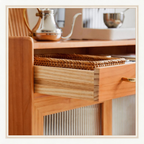 Glass-Door Wood Cabinet