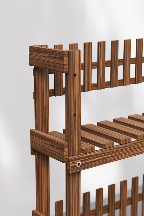 Multi Tier Plant Stand Shelf with Brake Wheels for Garden