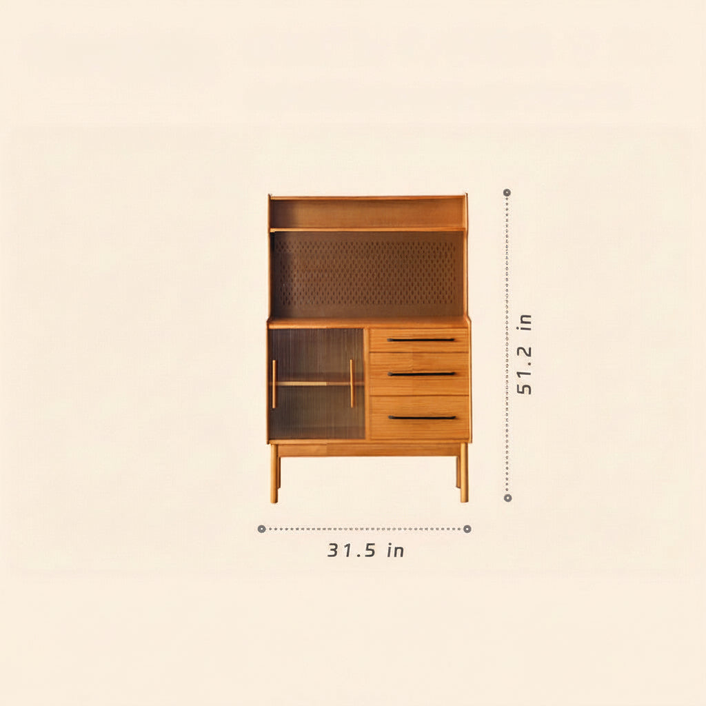 Pegboard Mid-Century Cabinet