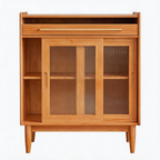 Glass-Door Wood Cabinet