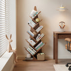 Z-Form Zoned Solid Wood Bookshelf