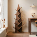Z-Form Zoned Solid Wood Bookshelf