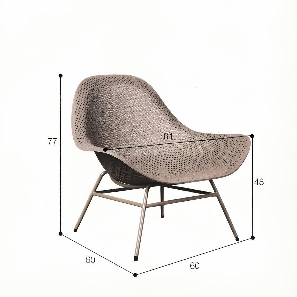 Modern Perforated Shell Lounge Chair