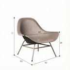 Modern Perforated Shell Lounge Chair