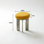 Quadra Stool – Minimalist Metal Frame Stool with Cushioned Round Seat