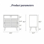 Glass-Door Wood Cabinet