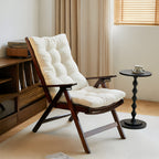 Foldable Bamboo Lounge Chair with Adjustable Recline