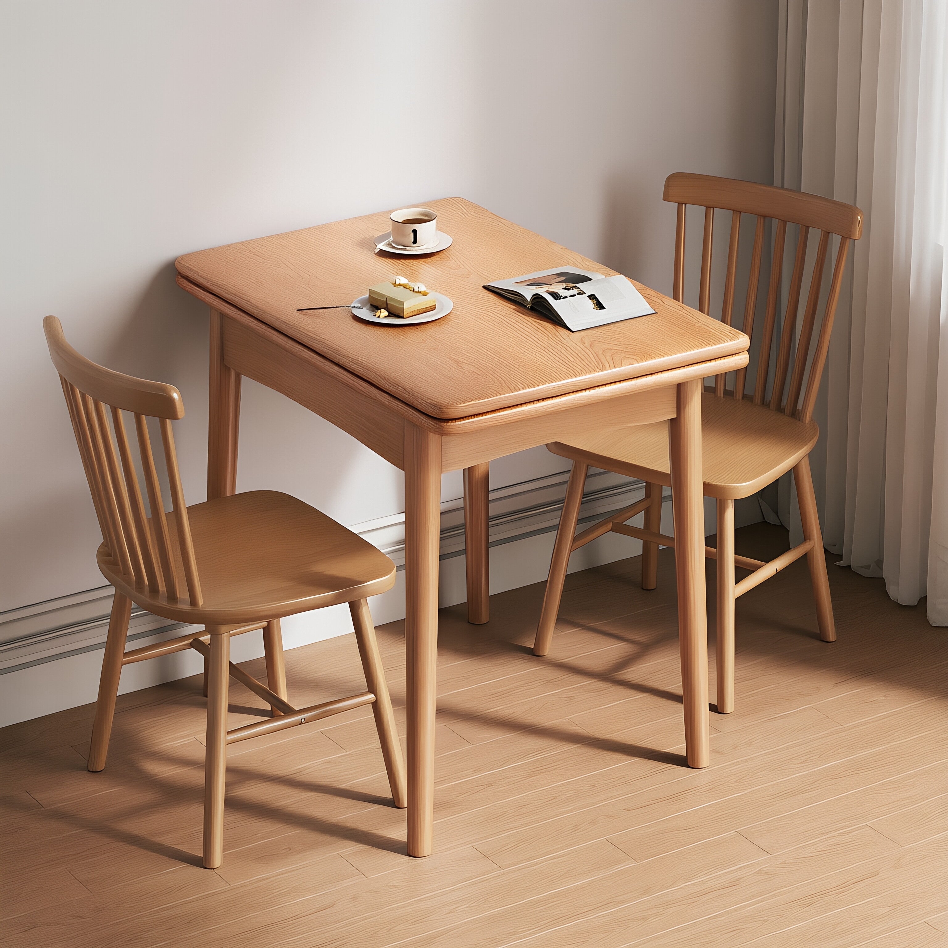 Modern Minimalist Solid Wood Foldable Dining Table