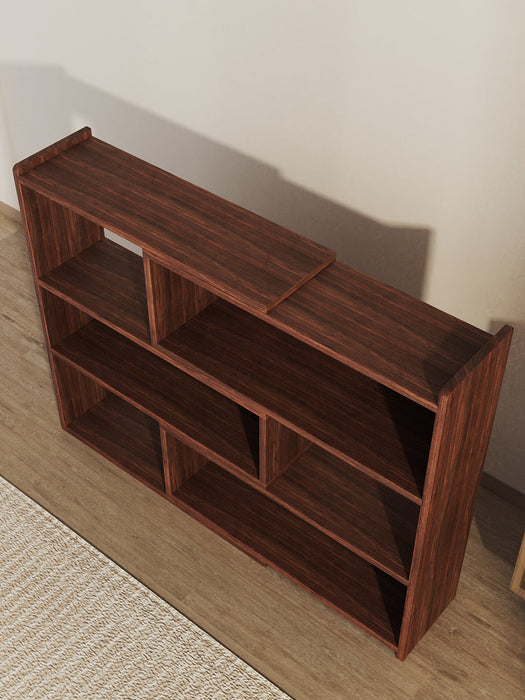 4-Tier Deformable Corner Bookcase for Storage Display