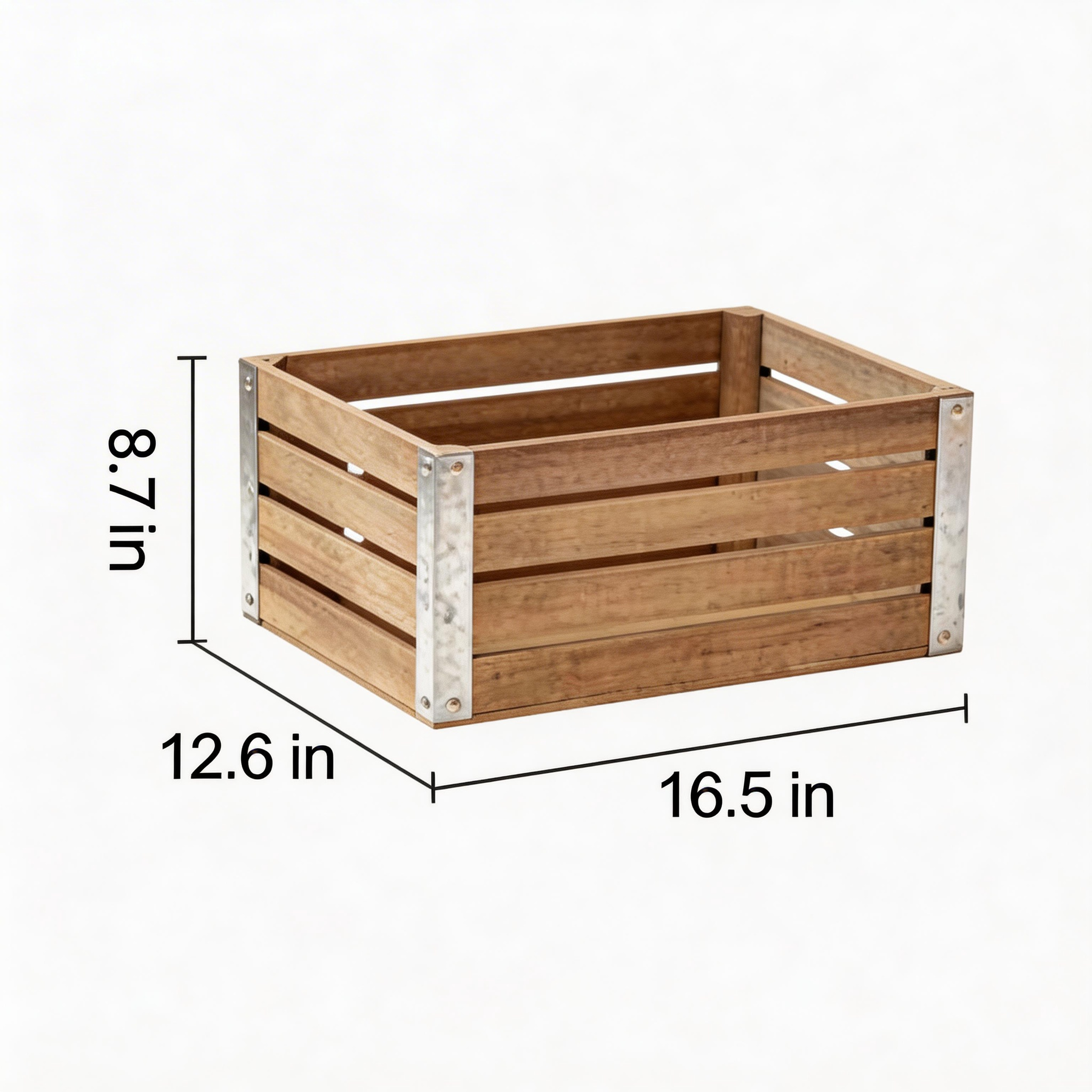 Rustic Industrial Wooden Storage Crate