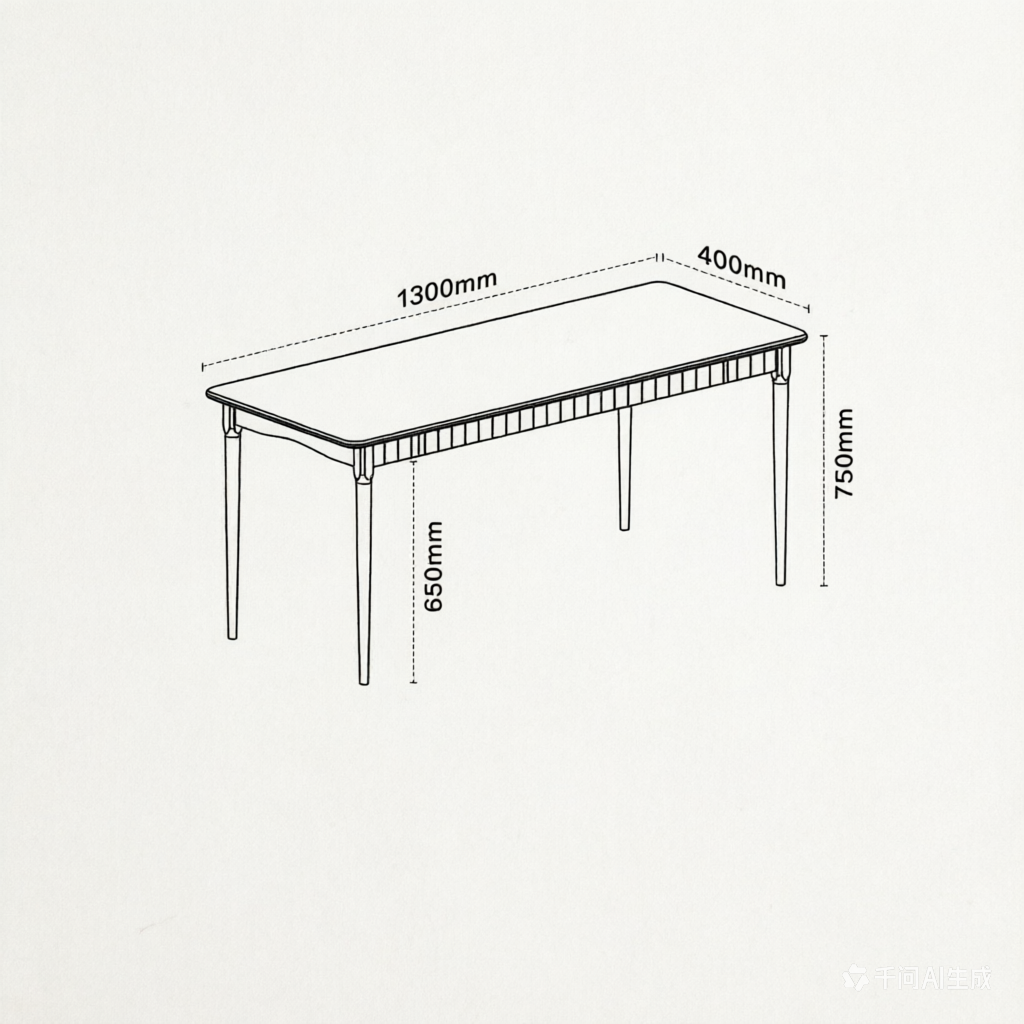 Fluted Solid Wood Multi-Use Modern Desk