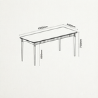 Fluted Solid Wood Multi-Use Modern Desk