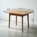 Modern Minimalist Solid Wood Foldable Dining Table
