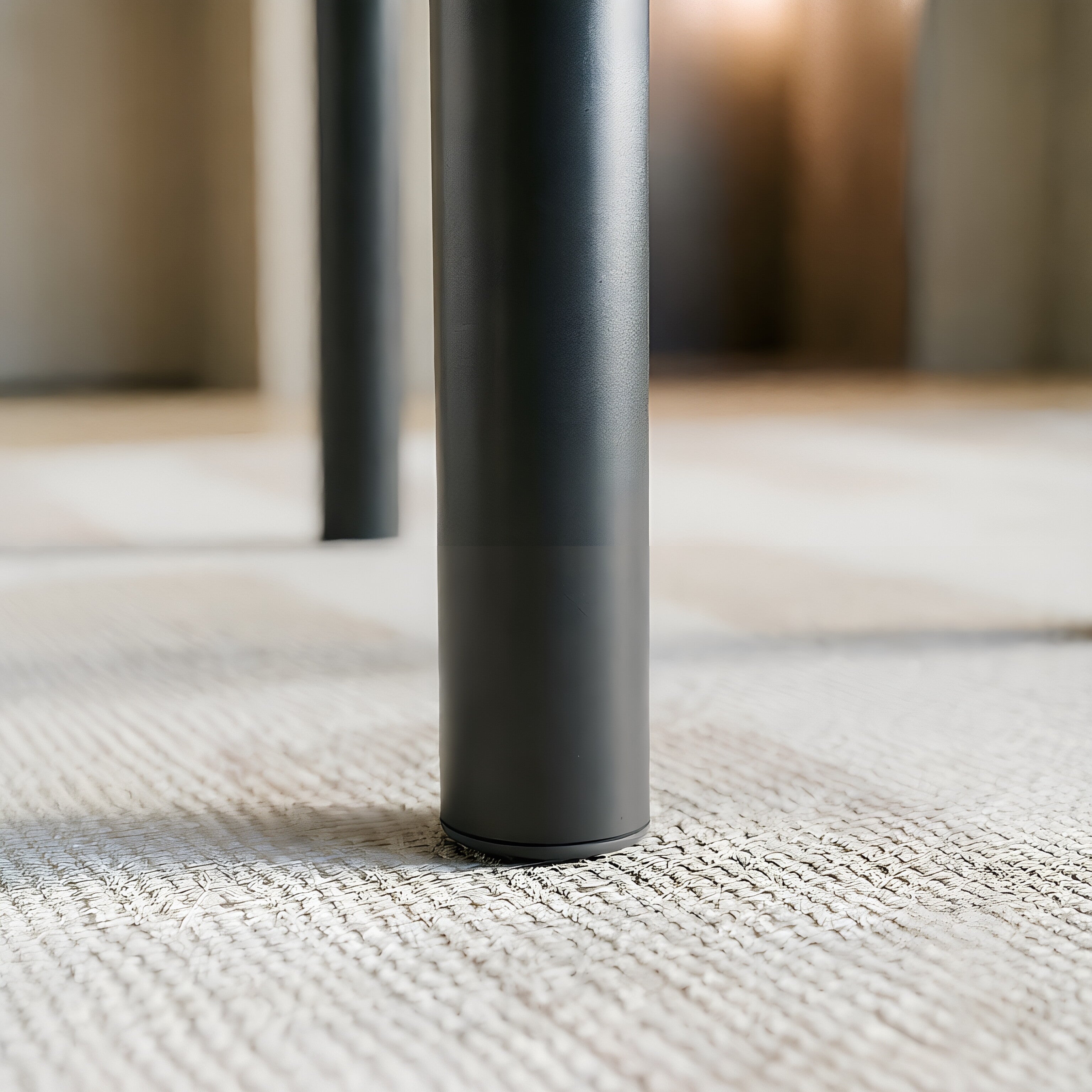 Modern Metal Stool with Integrated Handle & Leatherette Seat