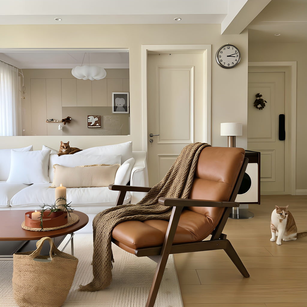 Mid-Century Leather Lounge Chair
