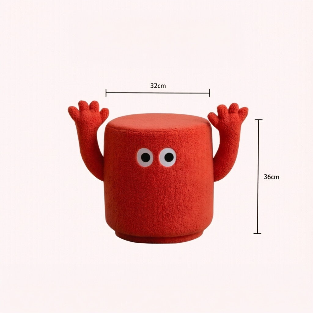 Giggle Stool – Plush Character Stool with Waving Arms & Expressive Eyes