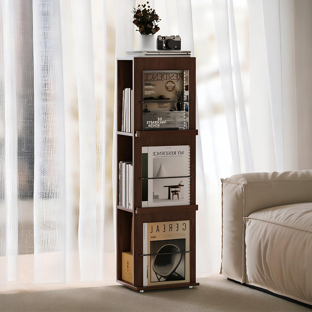 Precision Narrow Walnut Shelf Unit