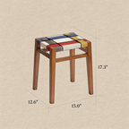 Mondrian Weave Accent Stool