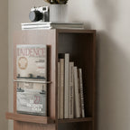 Precision Narrow Walnut Shelf Unit