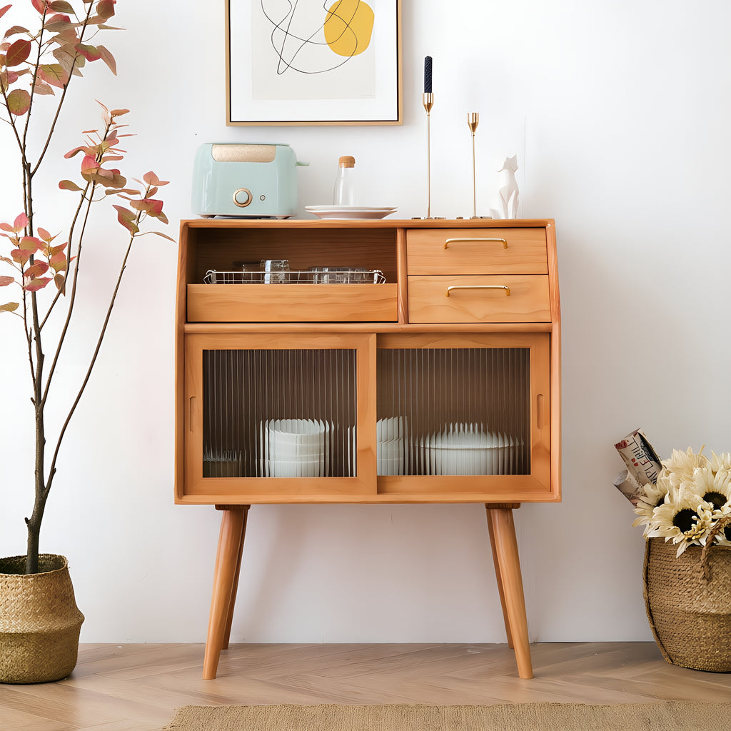 Reeded Mid-Century Cabinet