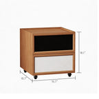 Two-Tone Wheeled Nightstand
