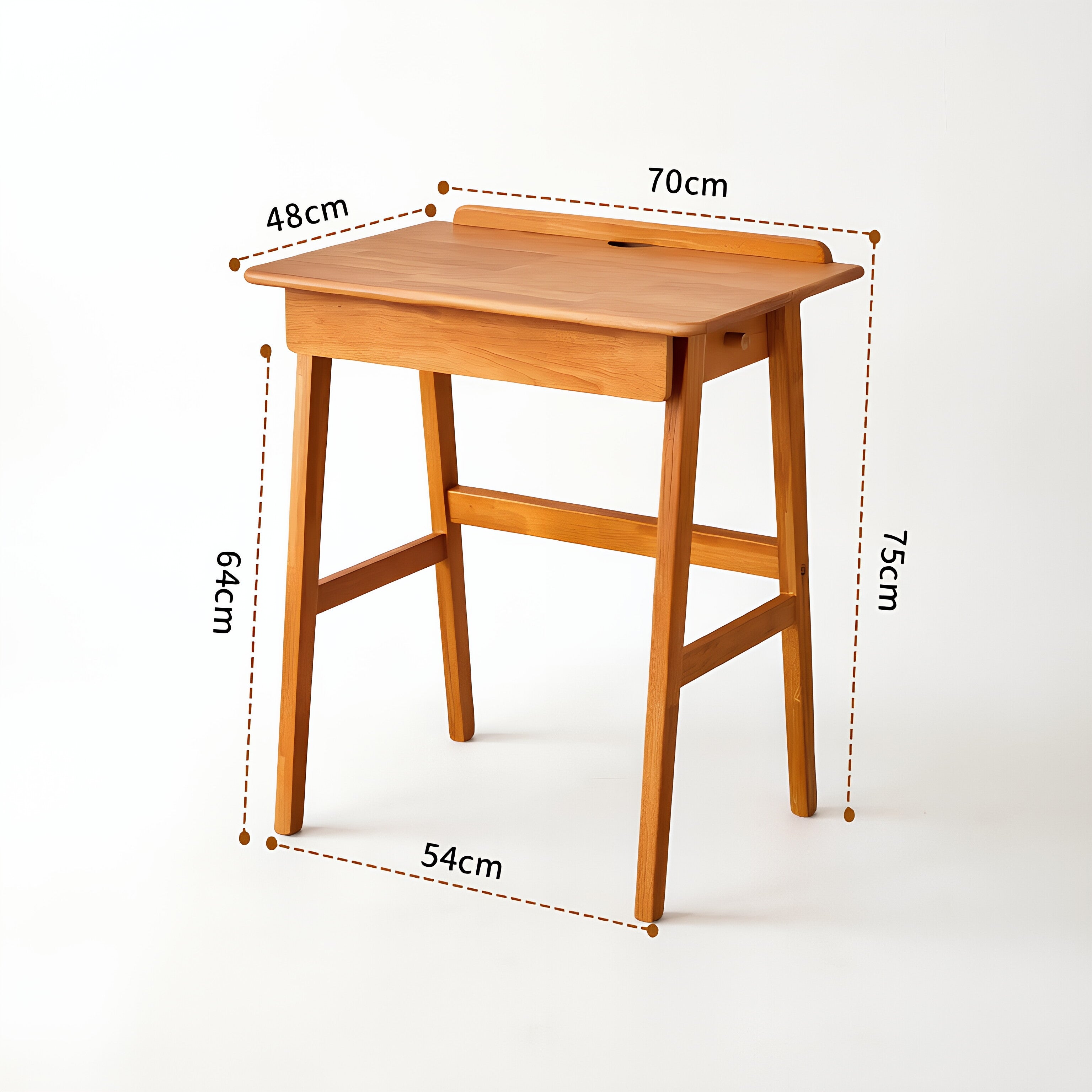 X-Brace Solid Wood Compact Work Desk