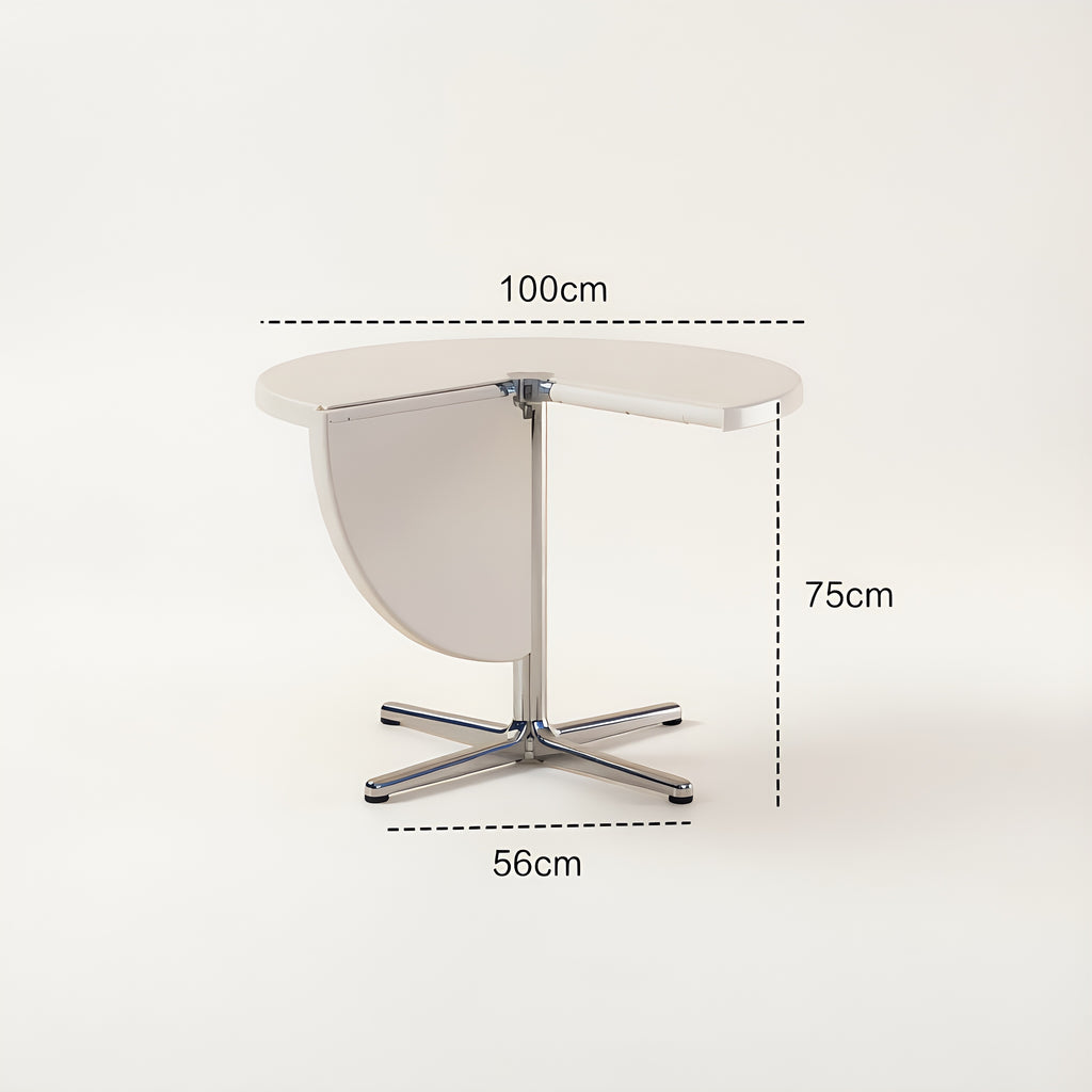 Cross-Base Semicircular Multi-Use Corner Table