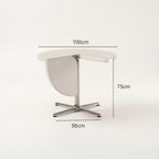 Cross-Base Semicircular Multi-Use Corner Table