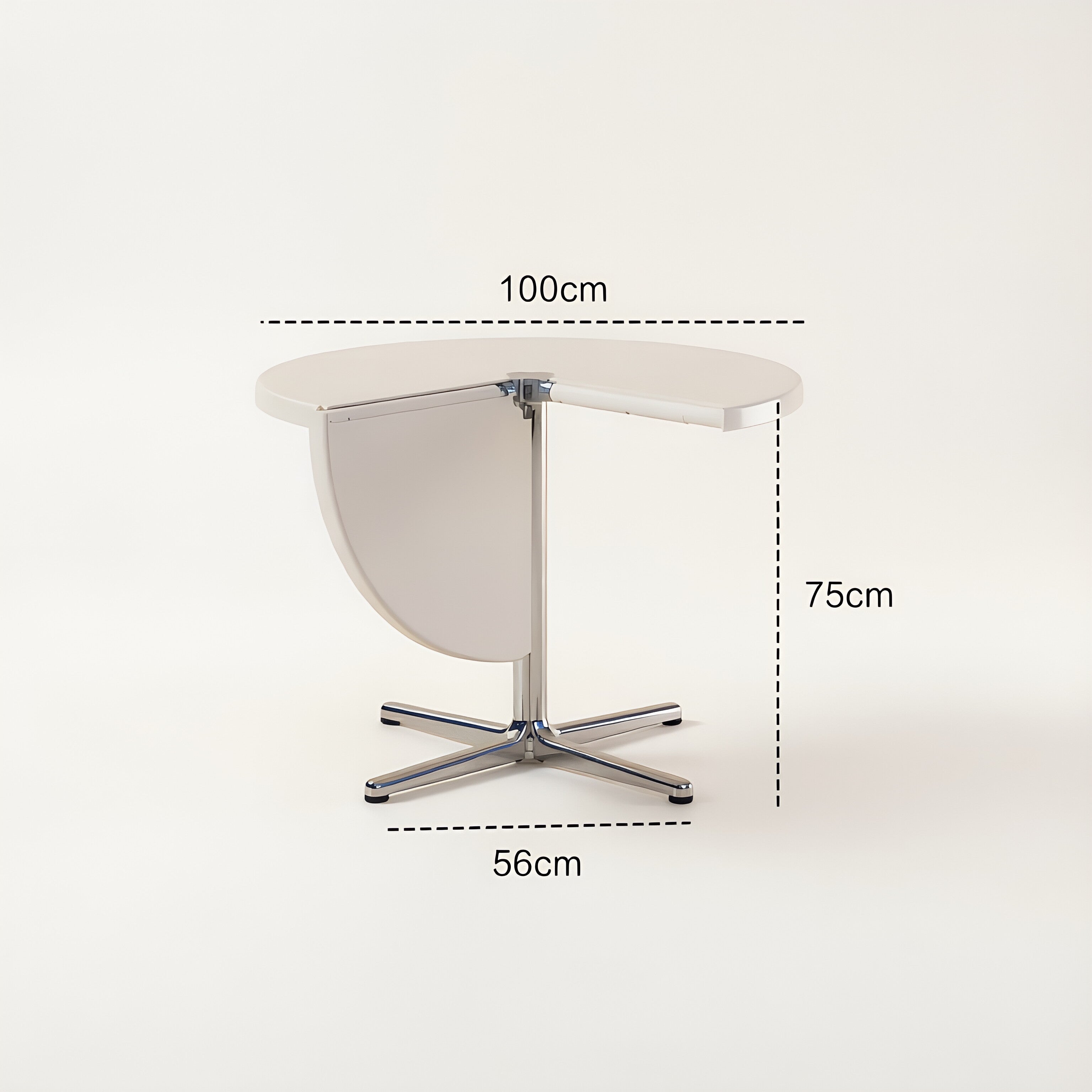 Cross-Base Semicircular Multi-Use Corner Table