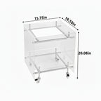 ClearAcrylic Rolling Cart