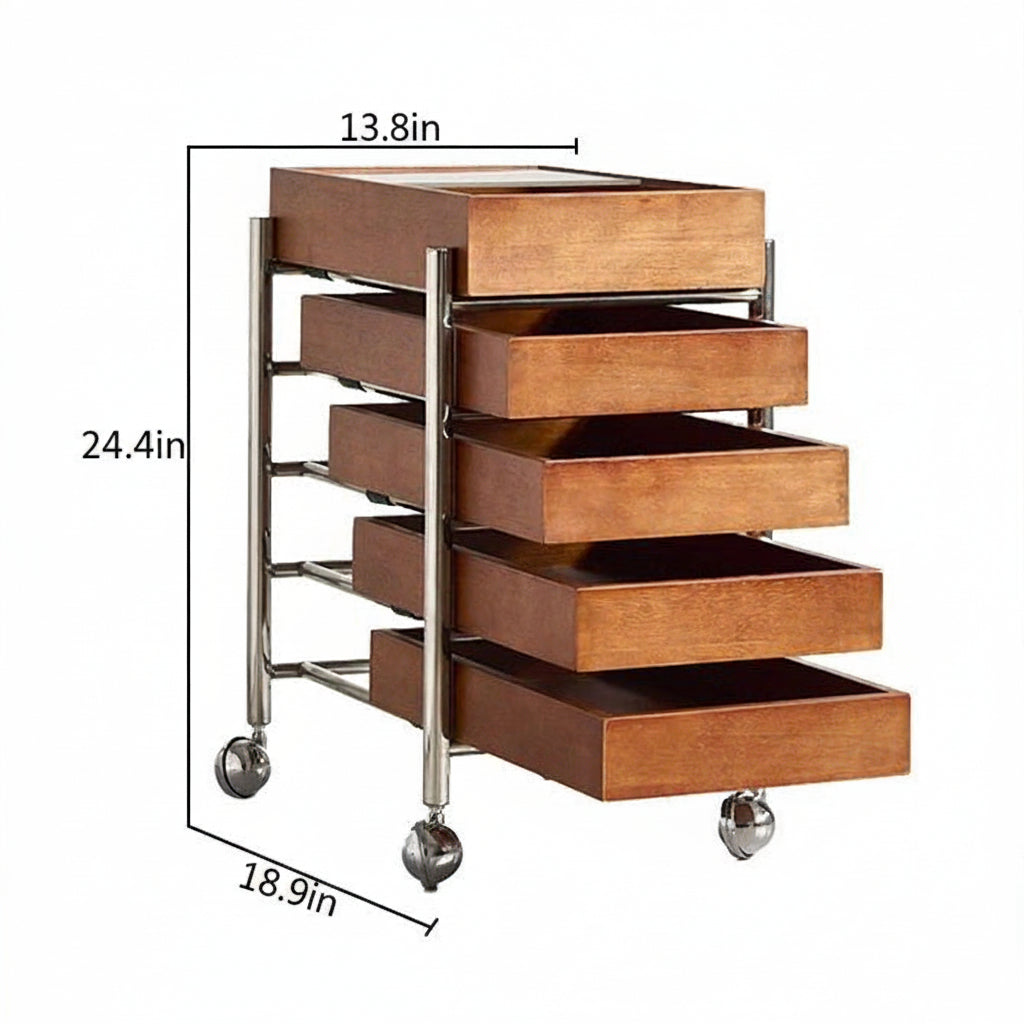 MidCenturyDrawer Cart