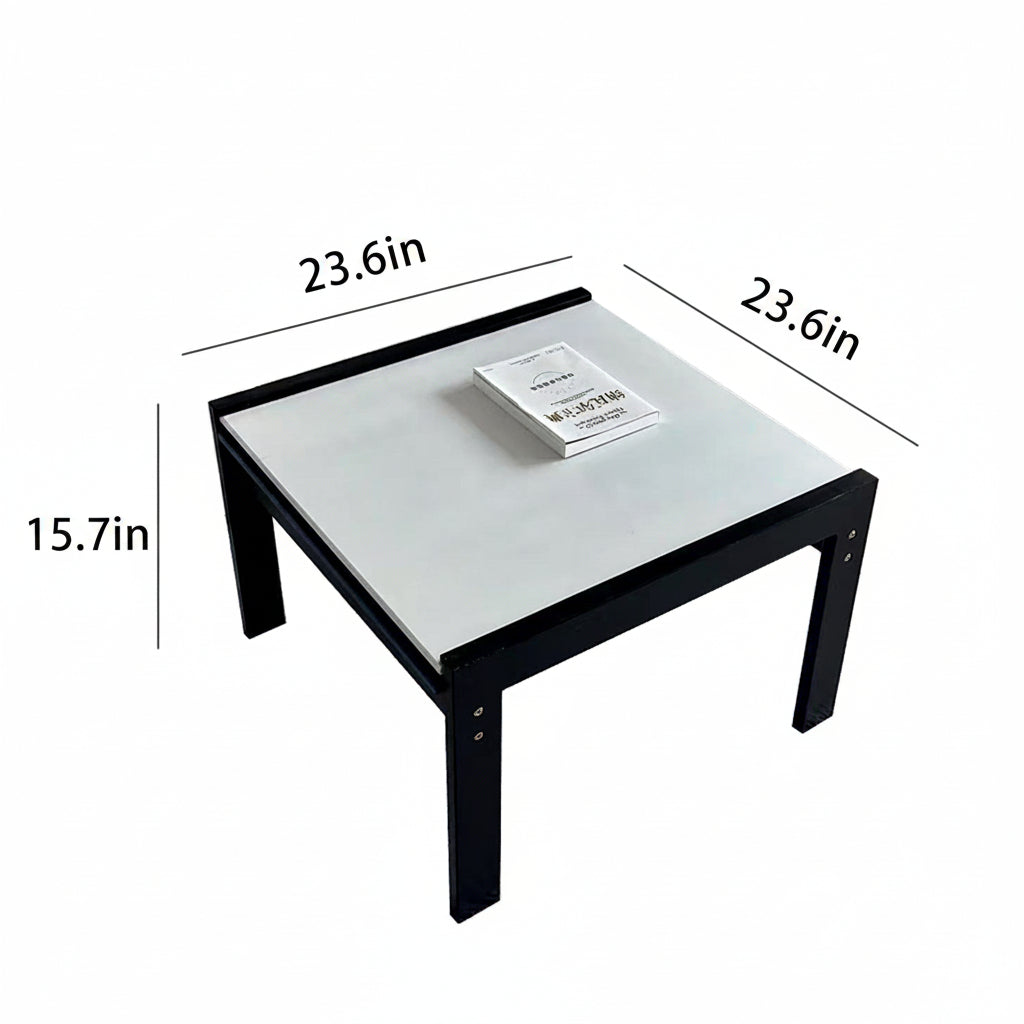 Modern Minimalist Wooden Sliding Dual-Tone Coffee Table