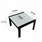 Modern Minimalist Wooden Sliding Dual-Tone Coffee Table