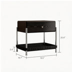 Woven Single-Drawer Nightstand