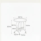 Wheeled Scalloped Side Table