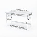 Crossbar Solid Wood Modern Office Desk