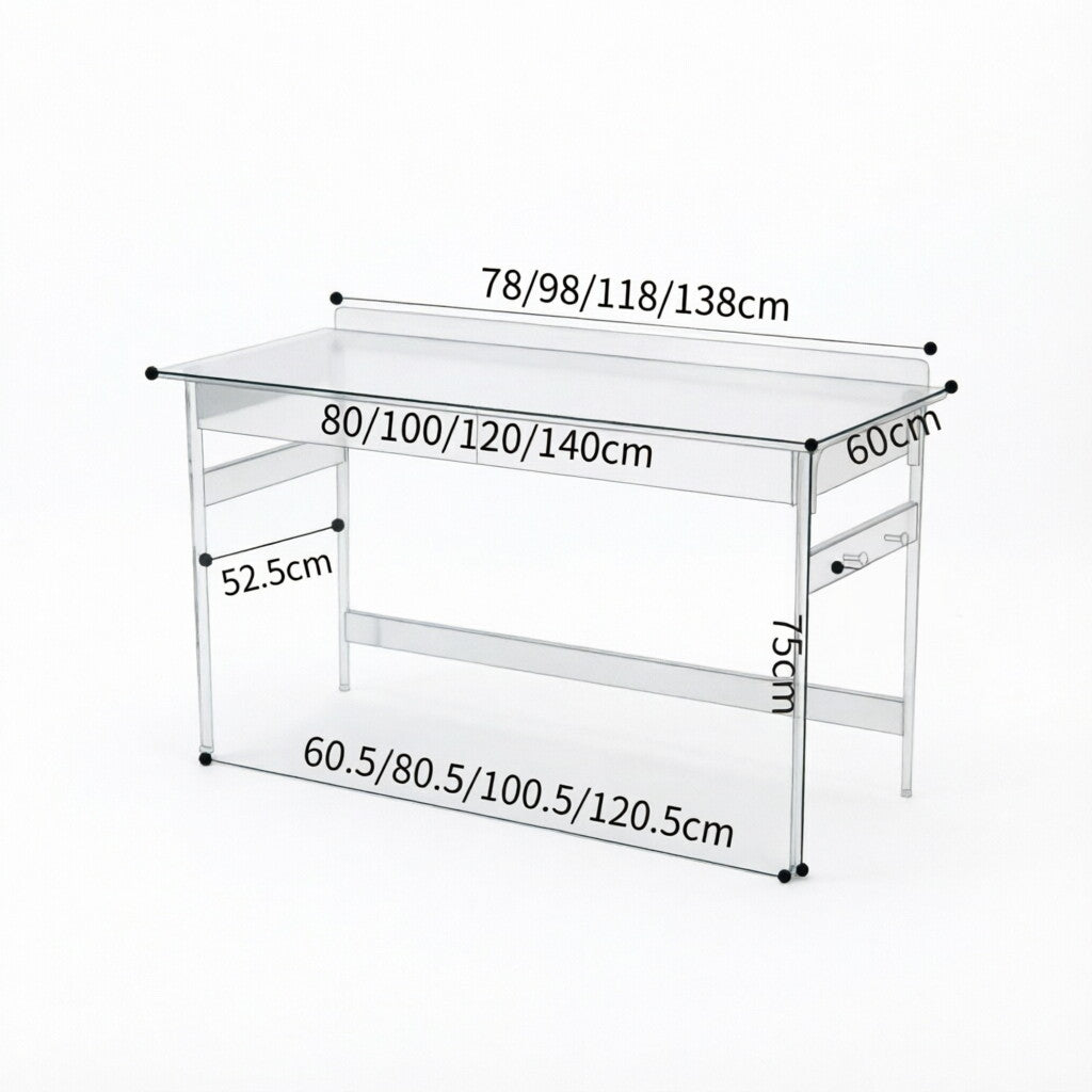 Crossbar Solid Wood Modern Office Desk