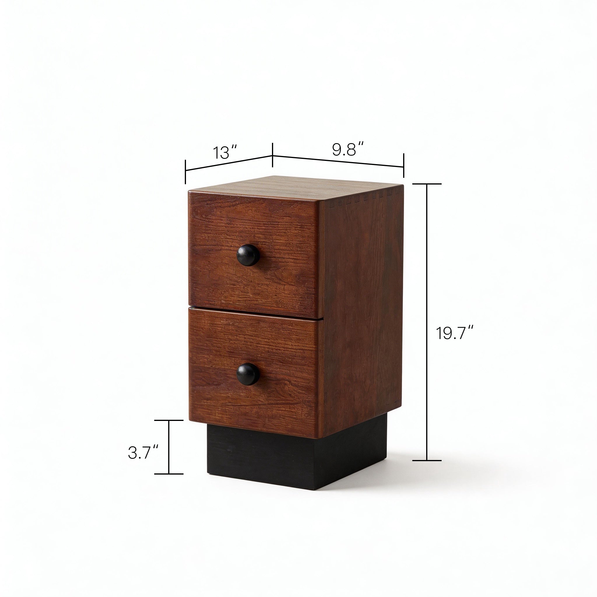 Ash Two-Drawer Nightstand