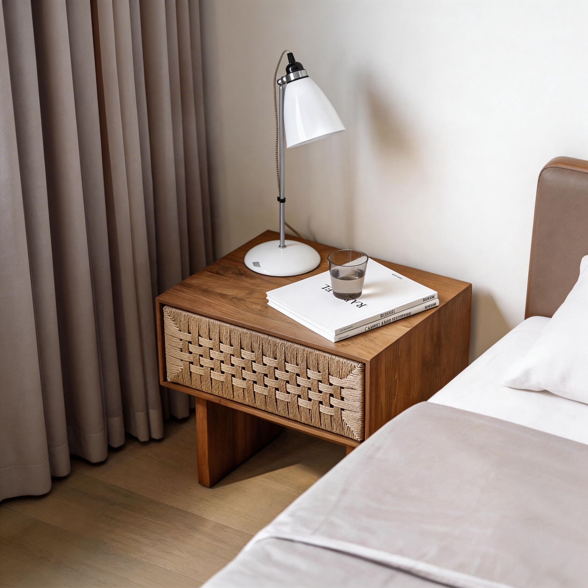 WovenHaven Bedside Table