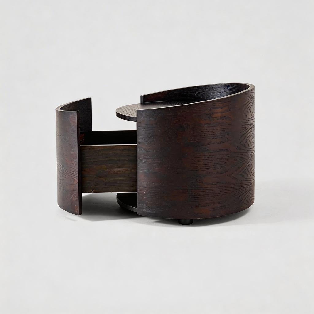Round Minimalist Nightstand