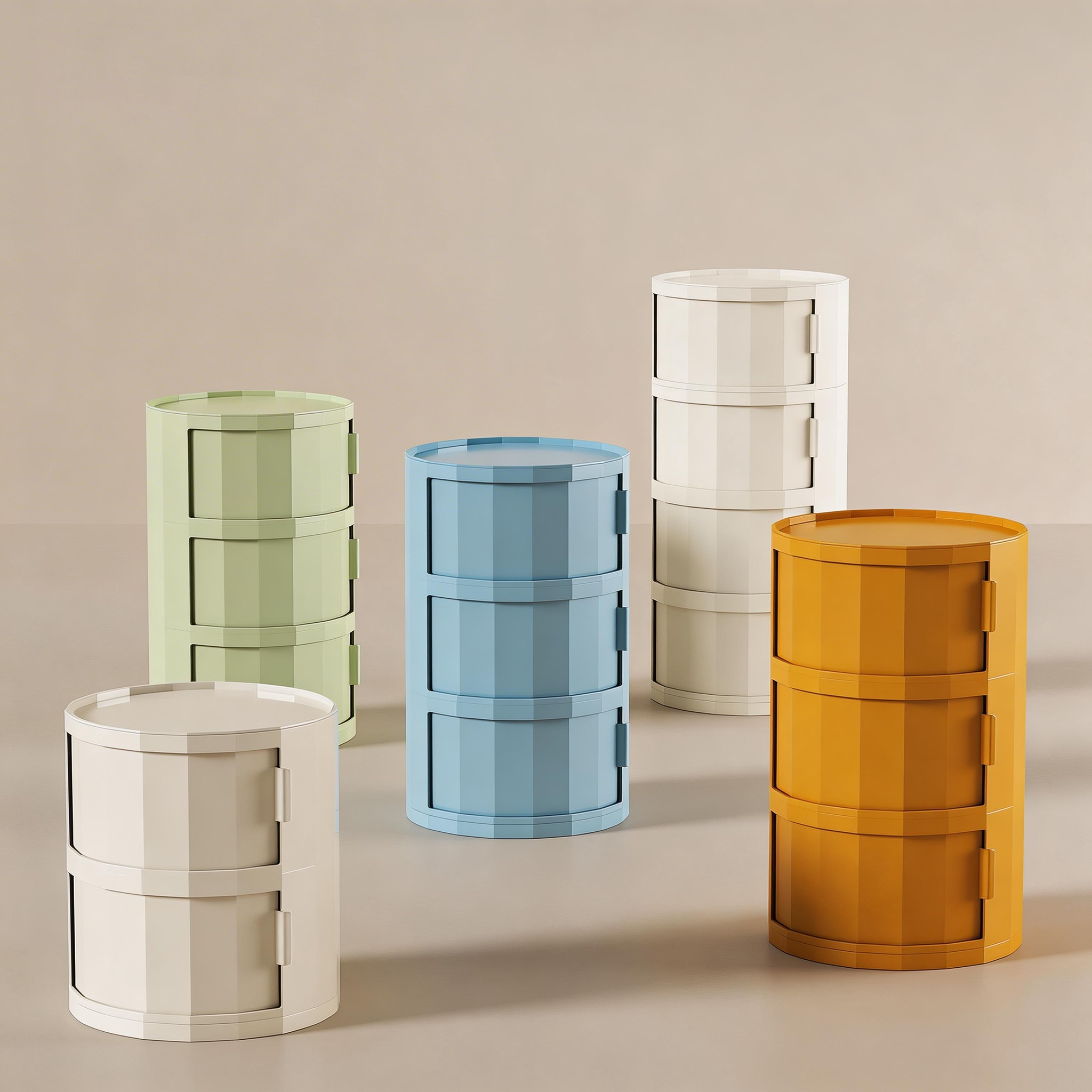 PastelThreeTier Cylinder
