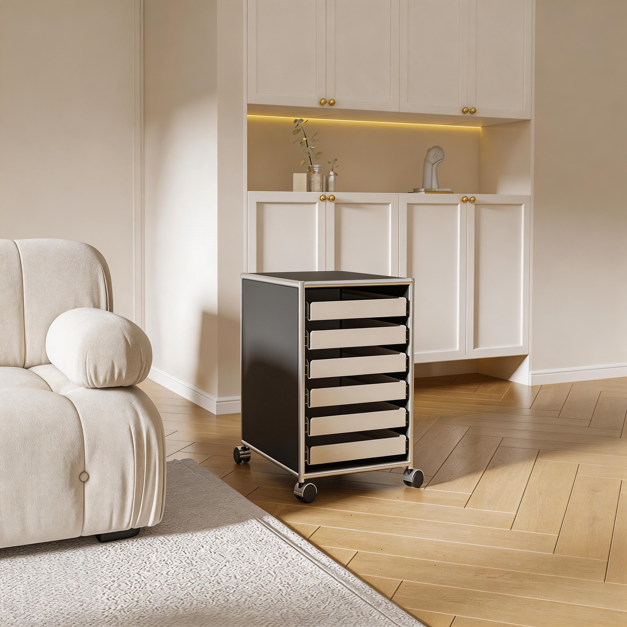 Narrow Multi-Drawer Cart