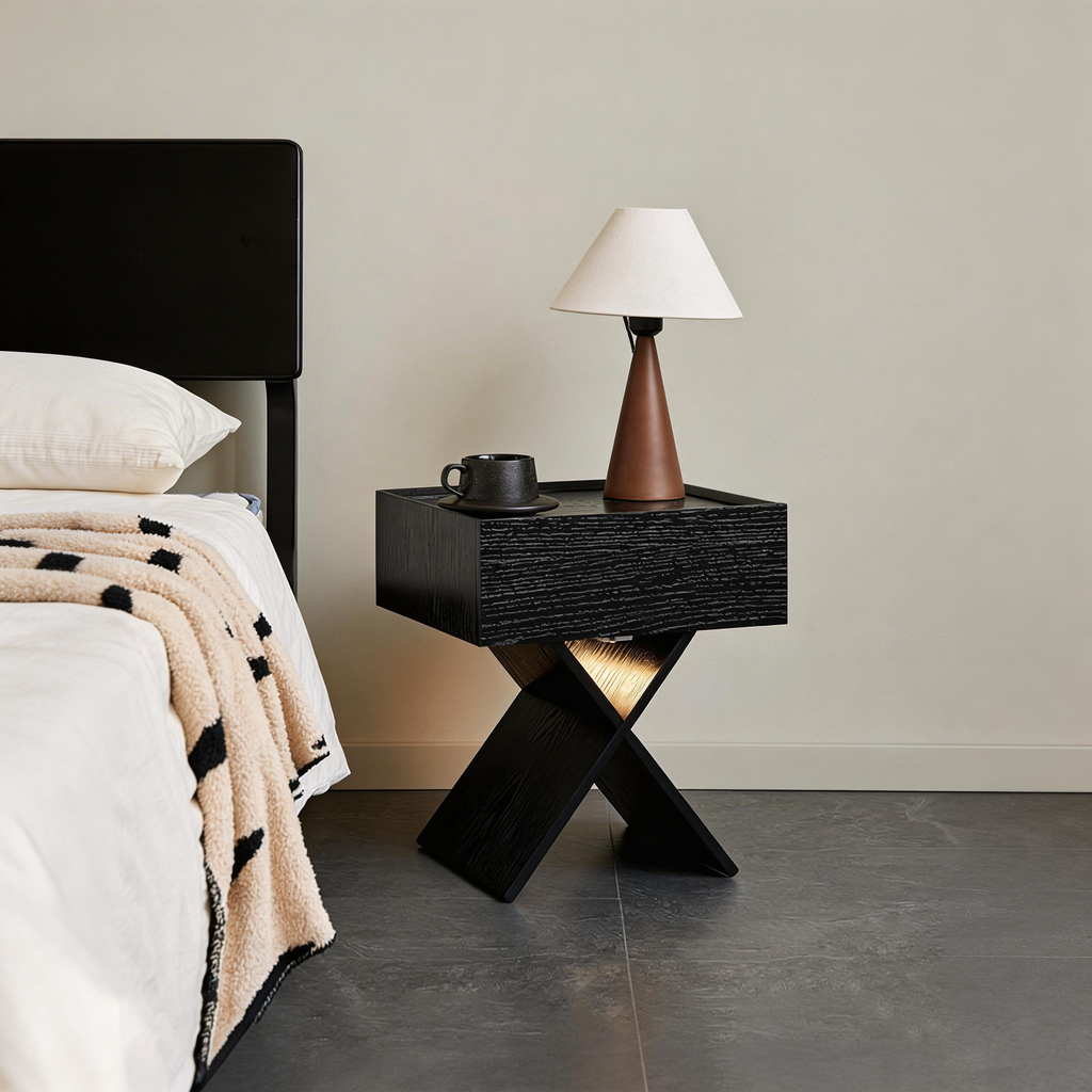 X-Frame Minimalist Nightstand