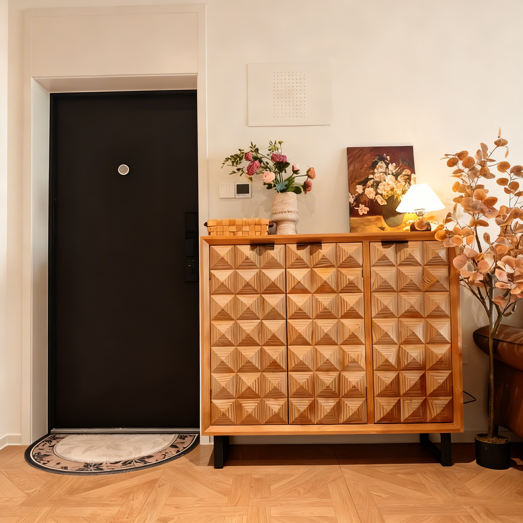 Geometric 3D Accent Cabinet
