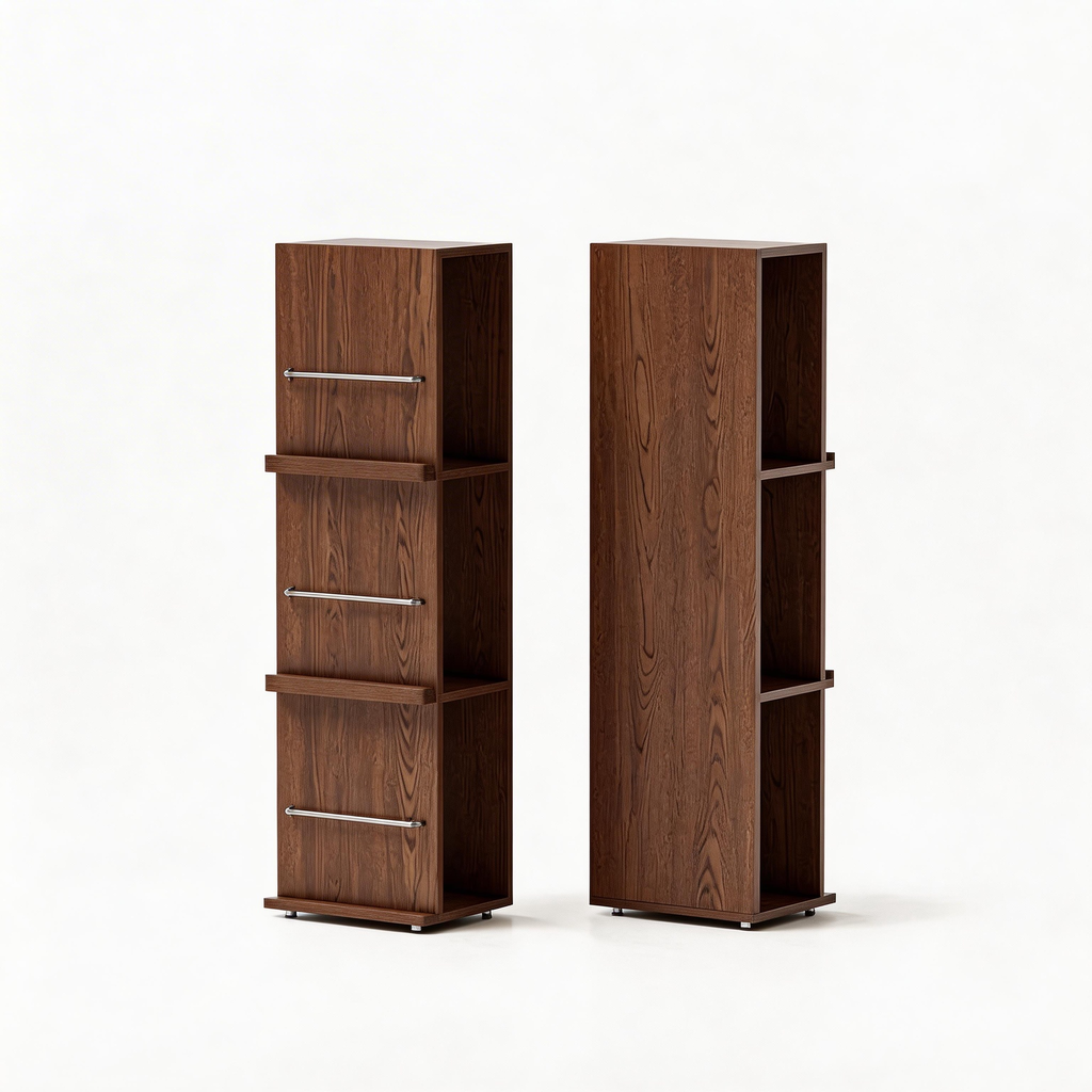 Precision Narrow Walnut Shelf Unit
