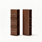 Precision Narrow Walnut Shelf Unit