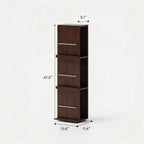 Precision Narrow Walnut Shelf Unit